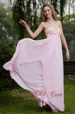 2013 Pink Empire Sweetheart Floor-length Chiffon Beading Prom Dress