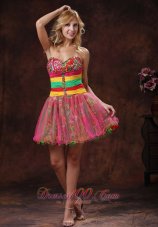 2013 Colorful Sweetheart Beaded Mini-length Club Cocktail Dress For Custom Made