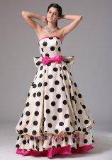 Stylish A-line Multi-color 2013 Prom Graduation Dress With Bows Strapless in Fairfield Connecticut