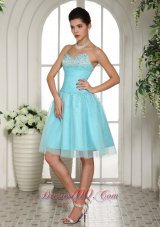2013 Customize Aqua Blue Sweetheart Beaded Prom Dress For Prom Party