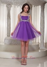 Appliques Decorate Straps 2013 Prom / Cocktail Dress With Mini-length  Under 100