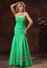 Fashion 2013 Green Mermaid Sweetheart Prom Dress With Ruch Floor-length In Anaco