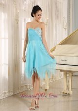 Aqua Sweetheart Short Homecoming Dress With Beaded Decotate In Abbeville Alabama  Cocktail Dress