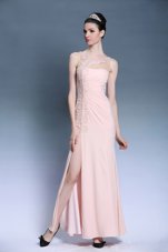 Fantastic Chiffon Sleeveless Ankle Length Homecoming Dress and Appliques