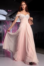 Smart Scoop Chiffon Sleeveless Floor Length Dress for Prom and Beading