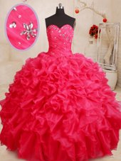 High End Apple Green Lace Up 15 Quinceanera Dress Beading and Ruffles and Pick Ups Sleeveless Floor Length