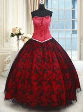 Top Selling Sleeveless Lace Up Floor Length Lace Vestidos de Quinceanera