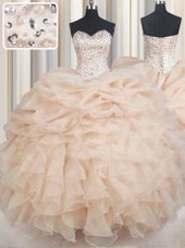 Turquoise Sweet 16 Dresses Military Ball and Sweet 16 and Quinceanera and For with Beading and Ruffles Sweetheart Sleeveless Lace Up