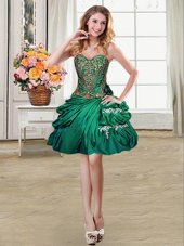 Graceful Sleeveless Lace Up Mini Length Beading and Appliques and Pick Ups Cocktail Dresses