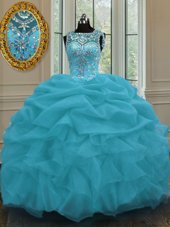 Fuchsia Sleeveless Ruffles Floor Length Sweet 16 Dresses