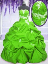 Adorable Sleeveless Floor Length Appliques and Pick Ups Lace Up Sweet 16 Dresses with