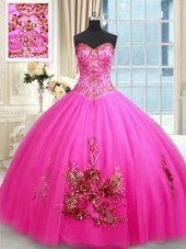 Pretty With Train Blue Sweet 16 Quinceanera Dress Sweetheart Sleeveless Brush Train Lace Up