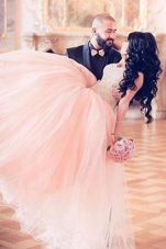 Excellent Pink Sleeveless Chiffon Lace Up Formal Dresses for Prom