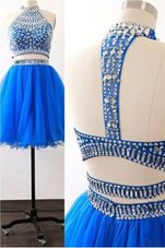 Sleeveless Zipper Mini Length Sashes|ribbons Cocktail Dress