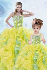 Suitable Floor Length Lace Up Quinceanera Dresses Fuchsia and In for Military Ball and Sweet 16 and Quinceanera with Beading and Pick Ups