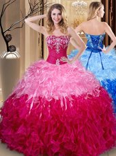 Dynamic Floor Length Multi-color Quinceanera Gowns Sweetheart Sleeveless Lace Up