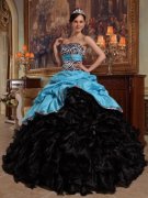 Blue and Black Quinceanera Dresses