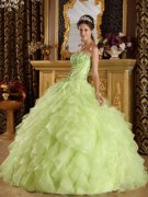 Yellow Green Quinceanera Dresses