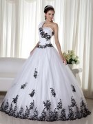 White and Black Quinceanera Dresses