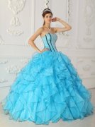 Aqua Blue Quinceanera Dresses