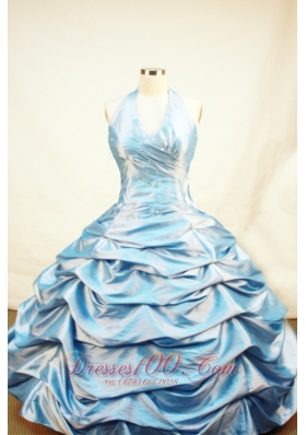 Blue Little Girl Pageant Dresses With Pick-ups and Beading  Pageant Dresses