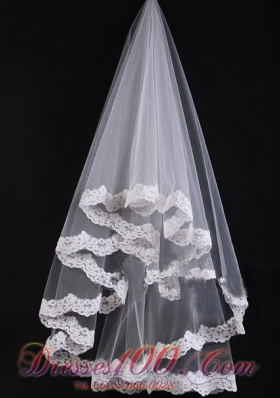 Bridal Veil With Lace On Sale