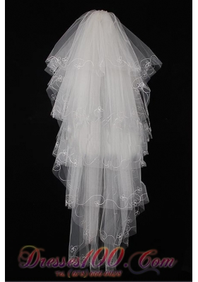 Five Layer Tulle For Fingertip Veil