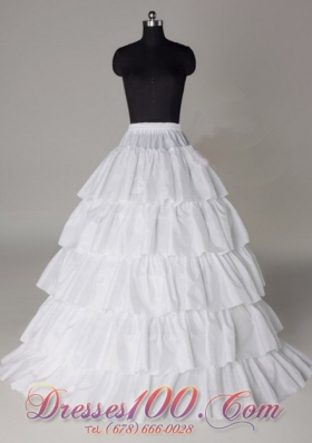 Hot Selling Taffeta Five Layers Floor-length Wedding Petticoat