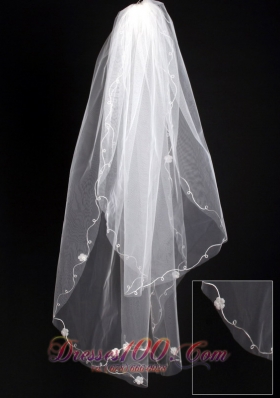Organza Scalloped Edge Bridal Veils