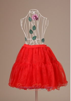 Mini-length Hot Selling 2013 Red Petticoat