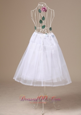 White Tulle Tea-length Unique Wedding Petticoat