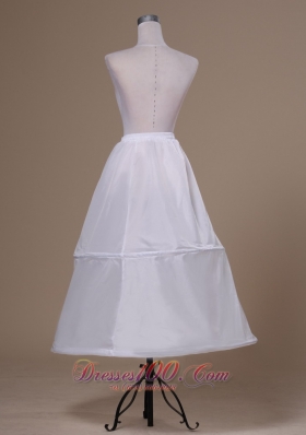 White Ankle-length Taffeta Petticoat