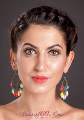 Shining Alloy Multi-color Chandelier Drop Earrings