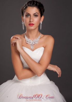 Fabulous Crystal Necklace and Earrings Jewelry Set
