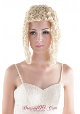 Medium Curly Blonde High Quality Synthetic Hair Wig