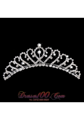 Dazzling Rhinestone Sweetheart Bridal Tiara