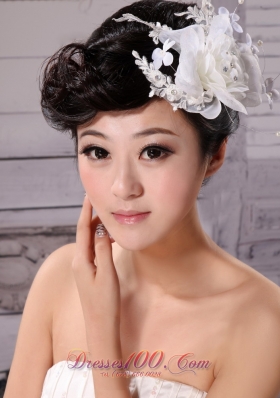 Tulle and Chiffon With Imitation Pearls Fascinators Pure Wedding and Outdoor