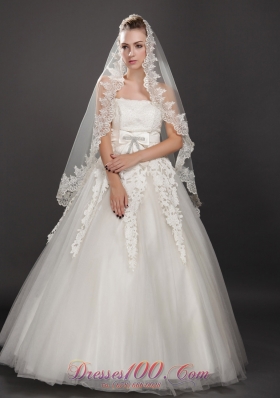 Perfect Embroidery Edge Organza Wedding Veils