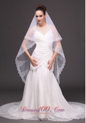 Lace Tulle Fashionable Bridal Veils For Wedding