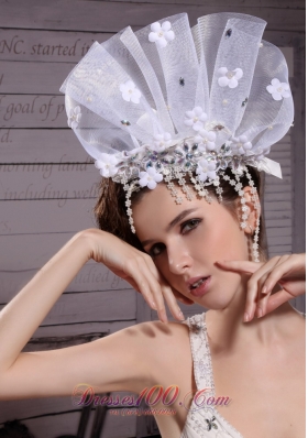 Exclusive Tulle/ Rhinestones Hand Made Flowers Hair Combs