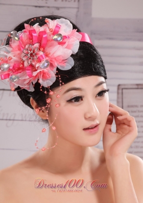 Imitation Pearls and Rhinestones Decorate Headpiece For Prom and Wedding Party