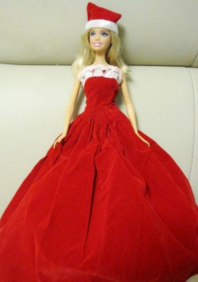 Simple Red Handmade Dress Party   Clothes For Barbie