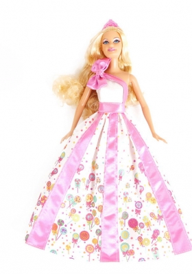 New Beautiful Printing Party Clothes Fashion Dress for Noble Barbie