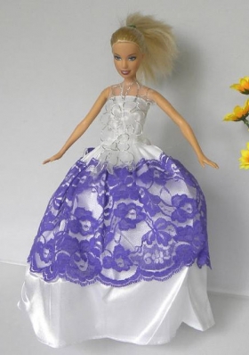 Free Shipment Barbie Doll Wedding Clothes Party Dresses Gown