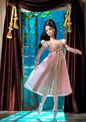 New Fashion Princess Pink Dress With Long Sleeves Gown for Barbie Doll