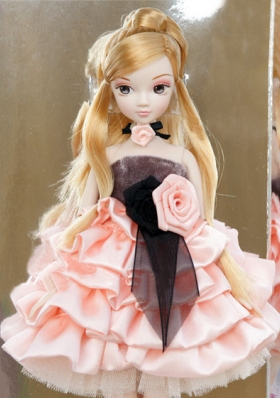 Elegant Party with Pink Taffeta Made to Fit the Barbie Doll