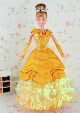 New Fashion Dress Taffeta Gown for Barbie Doll