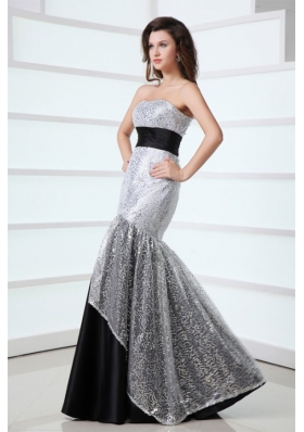 2014 Sexy Mermaid Sweetheart Sequins Floor-length Grey Prom Dress