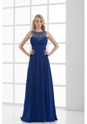 Empire Soop Beading Ruching Floor-length Chiffon Prom Dress