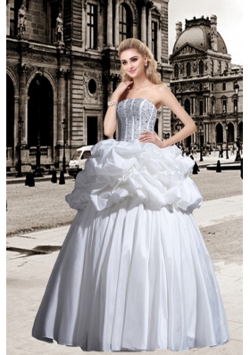 Ball Gown Beading Fashionable Wedding Dress with Strapless